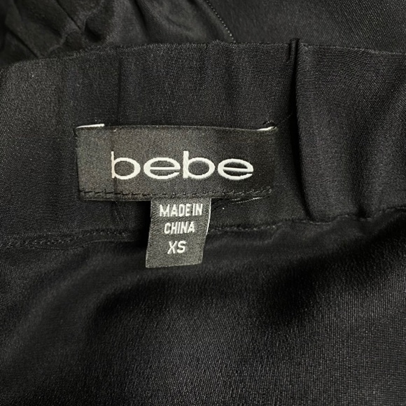 Bebe Black Strapless Cropped Jumpsuit - Picture 8 of 9